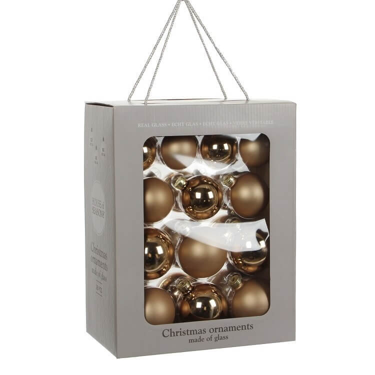 Kerstballen Champagne Glas (26 Stuks)