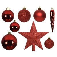 Onbreekbare Kerstballen Rood 2